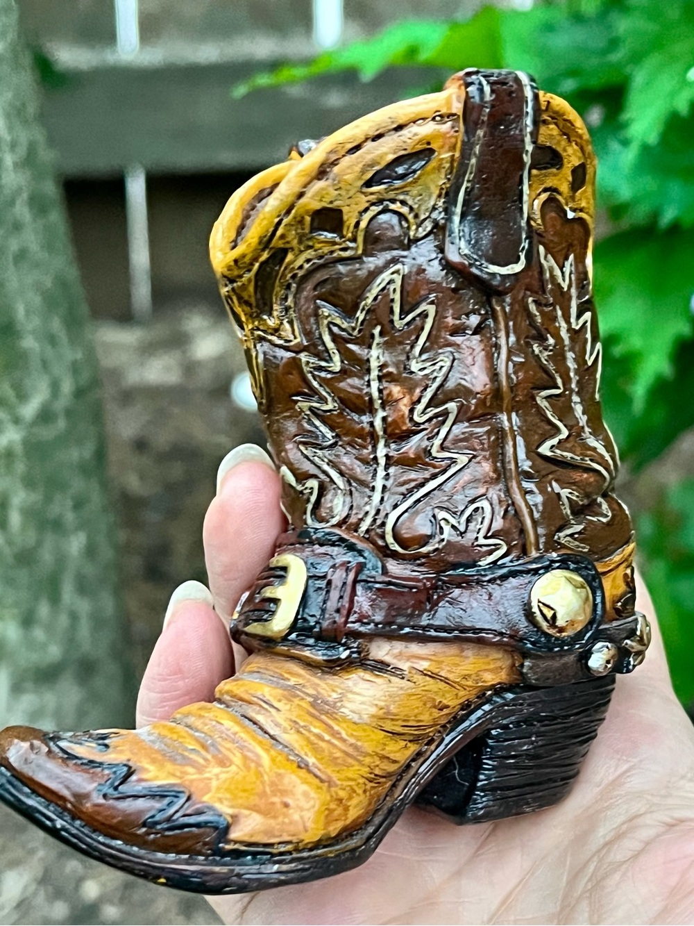 Vintage Y2K Hobby Lobby Cowboy Cowgirl Boot Mexican Western Knickknack Kitschy